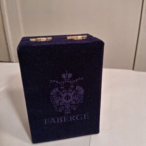 FABERGE Blue Velvet NicholasII Photo Frame Empty Box